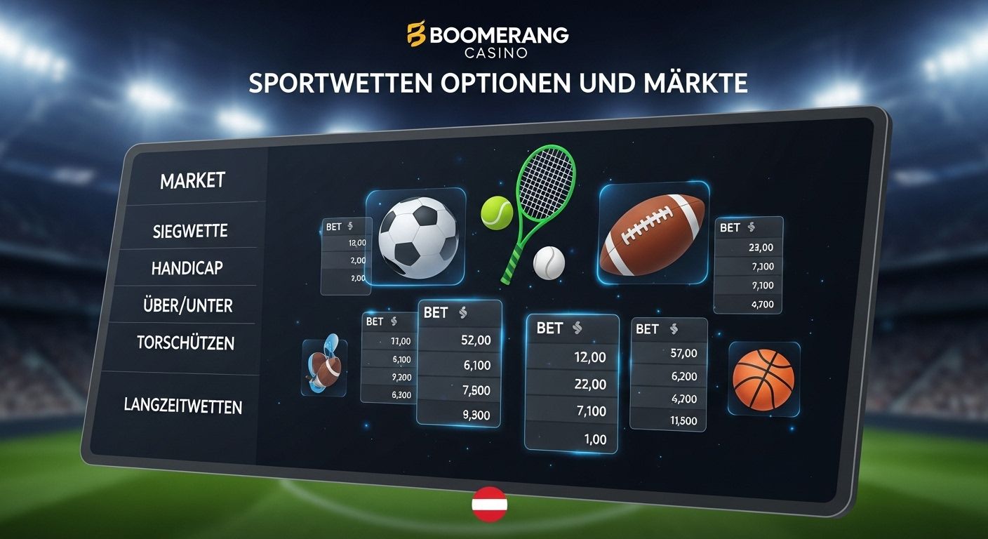 Wettoptionen und Märkte sportsbook features